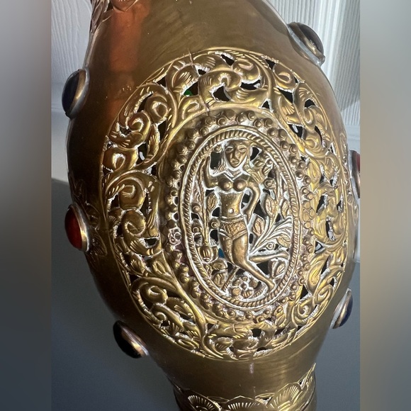 Antique Persian Repoussé Metal Lantern - Picture 3 of 12